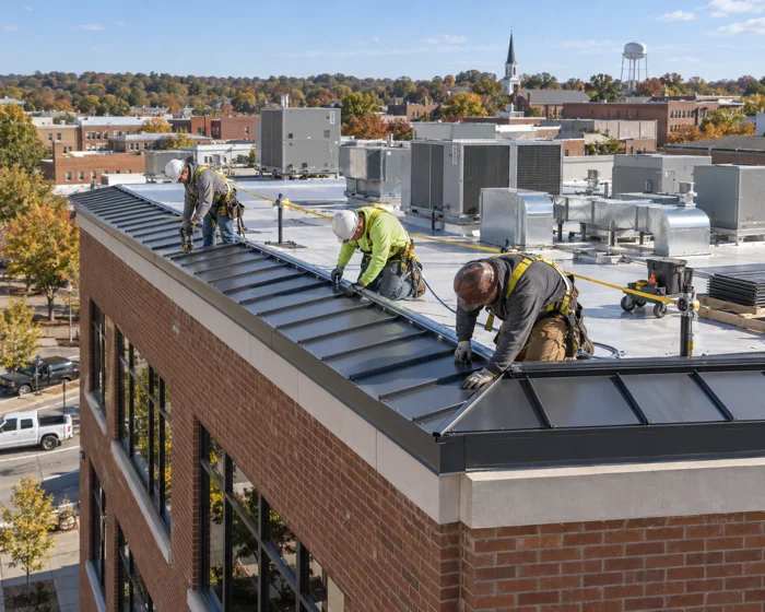 Commercial building serviced by Roofmasters